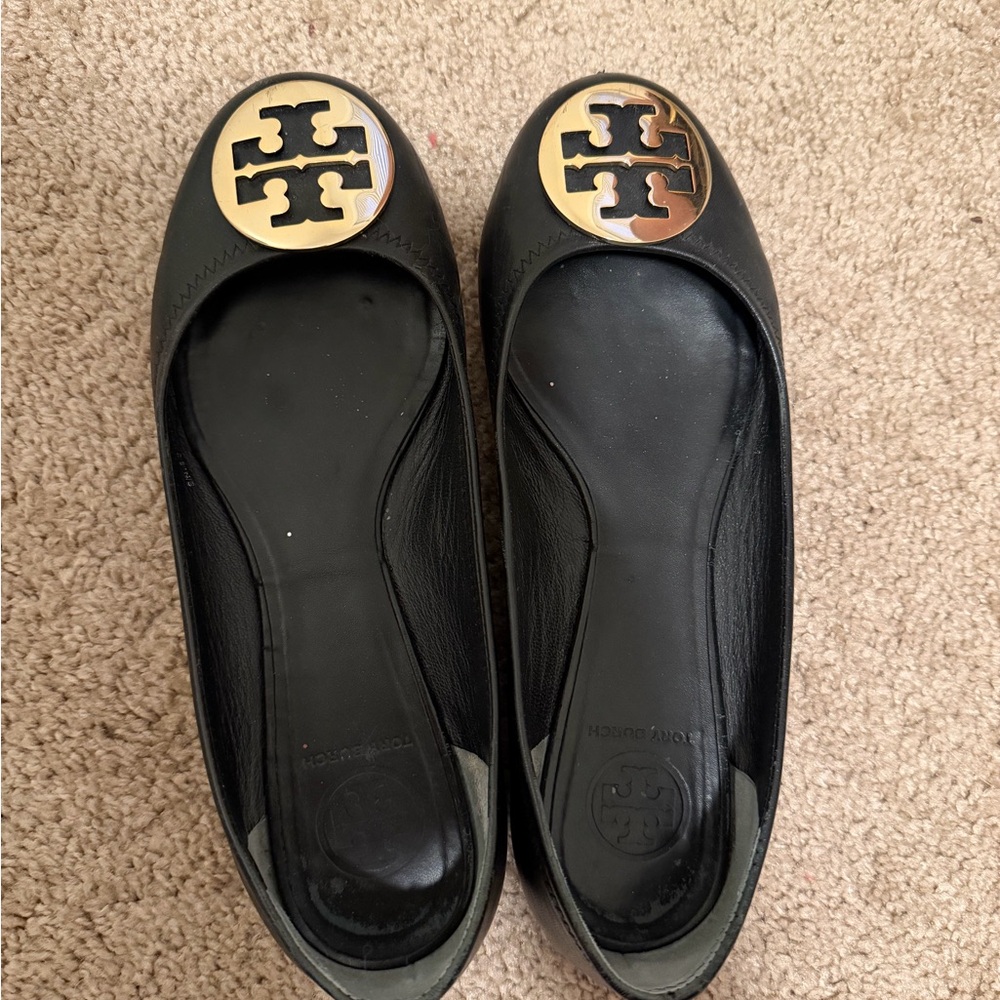 Tory Burch Black Reva Flats